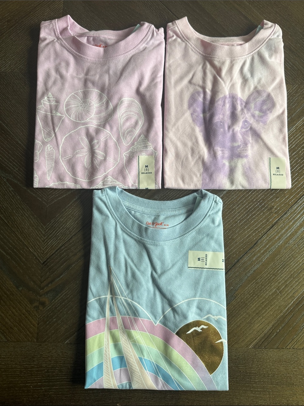 Cat & Jack Girls Tee Bundle Relaxed Fit Medium M (8) New NWT